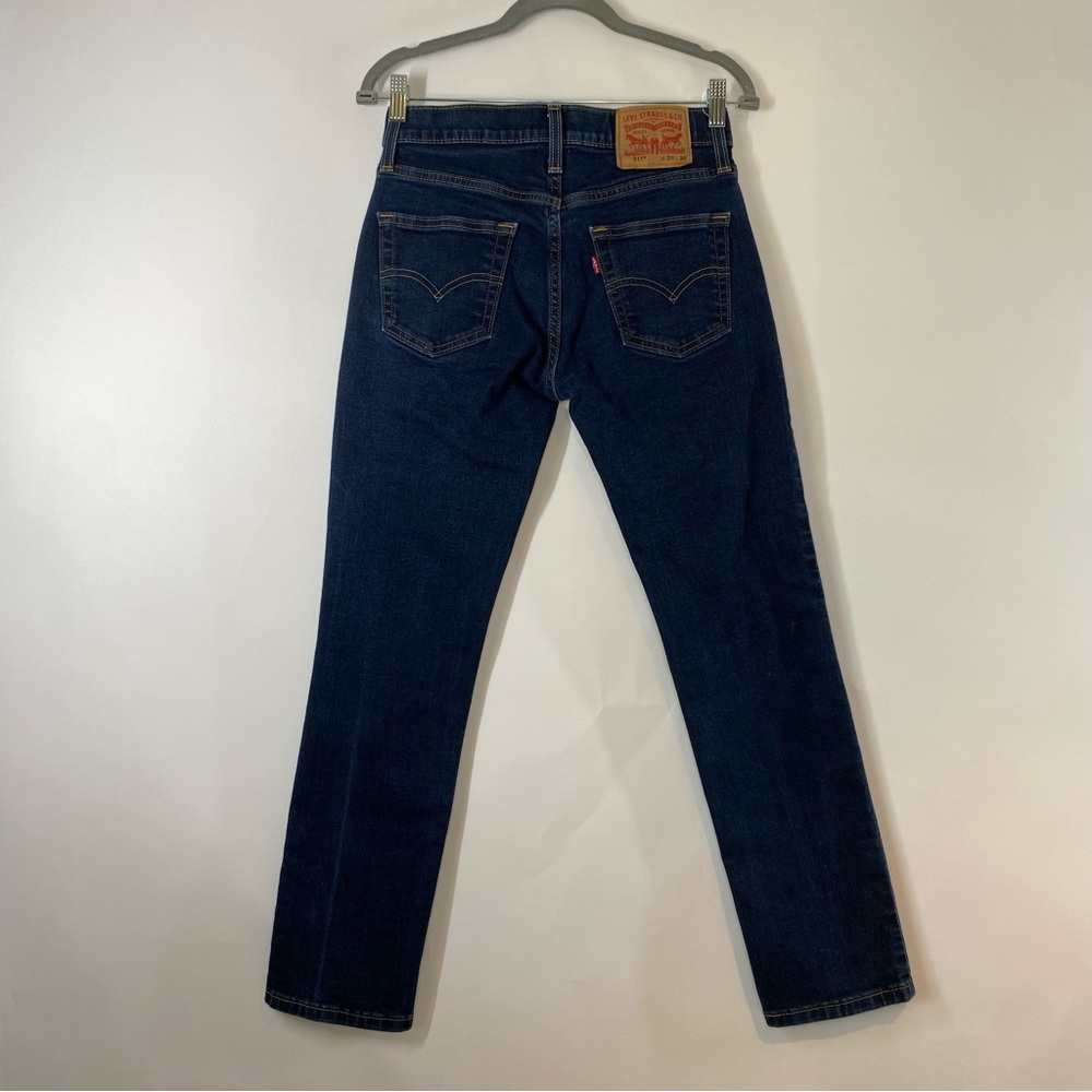 Levi's 511 Slim Fit Men's Dark Hollow Dark Wash Stretch Denim Jeans Size 29 - Picture 5 of 16